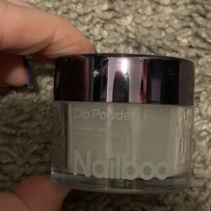 Nailboo Boo-quet clear dip powder with blue flowers